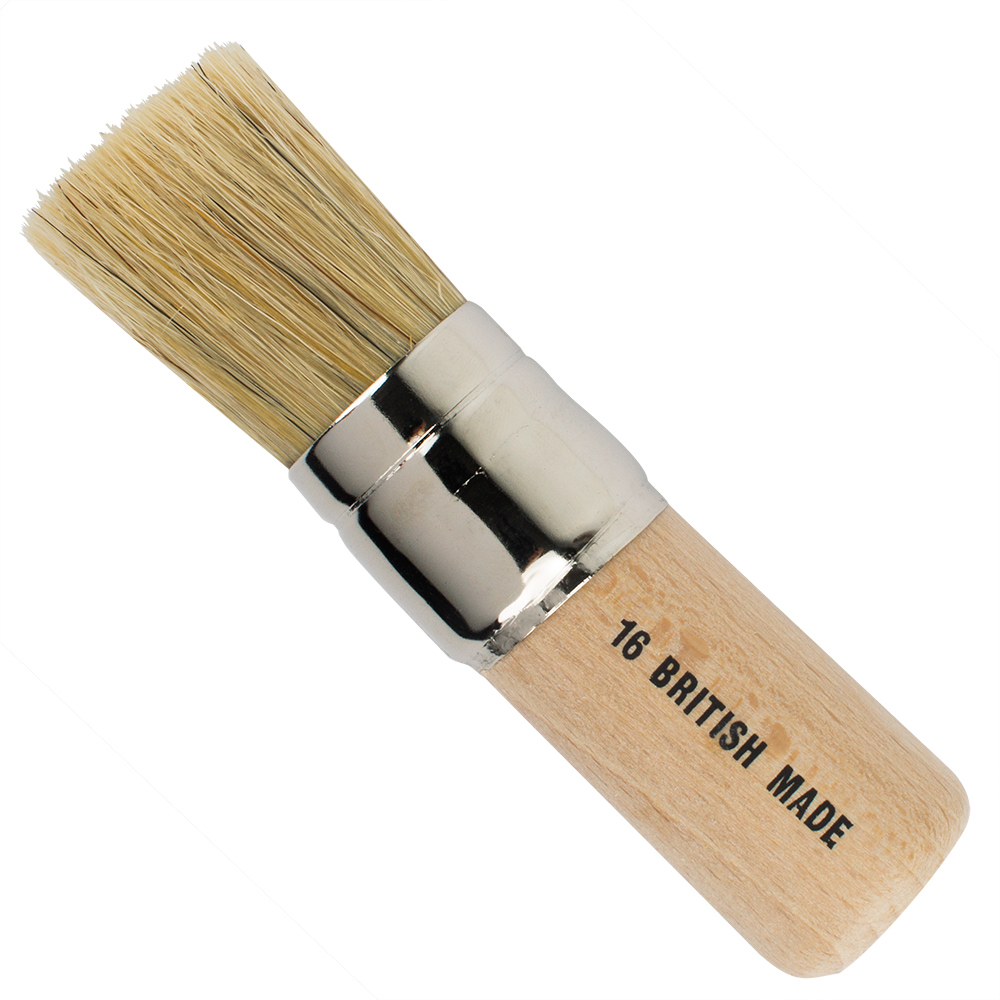 Handover : White Bristle Stencil Brush : #16 - 1 in