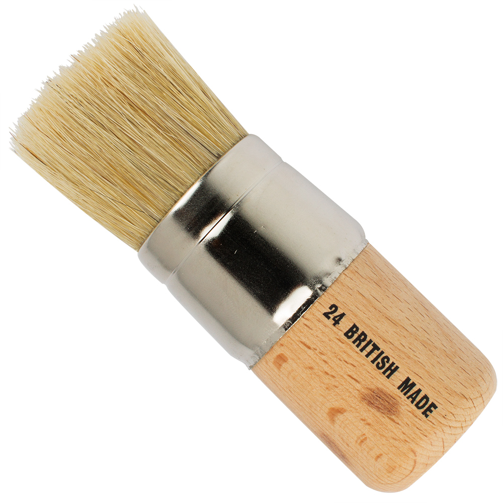 Handover : White Bristle Stencil Brush : #24 - 1 1/2 in