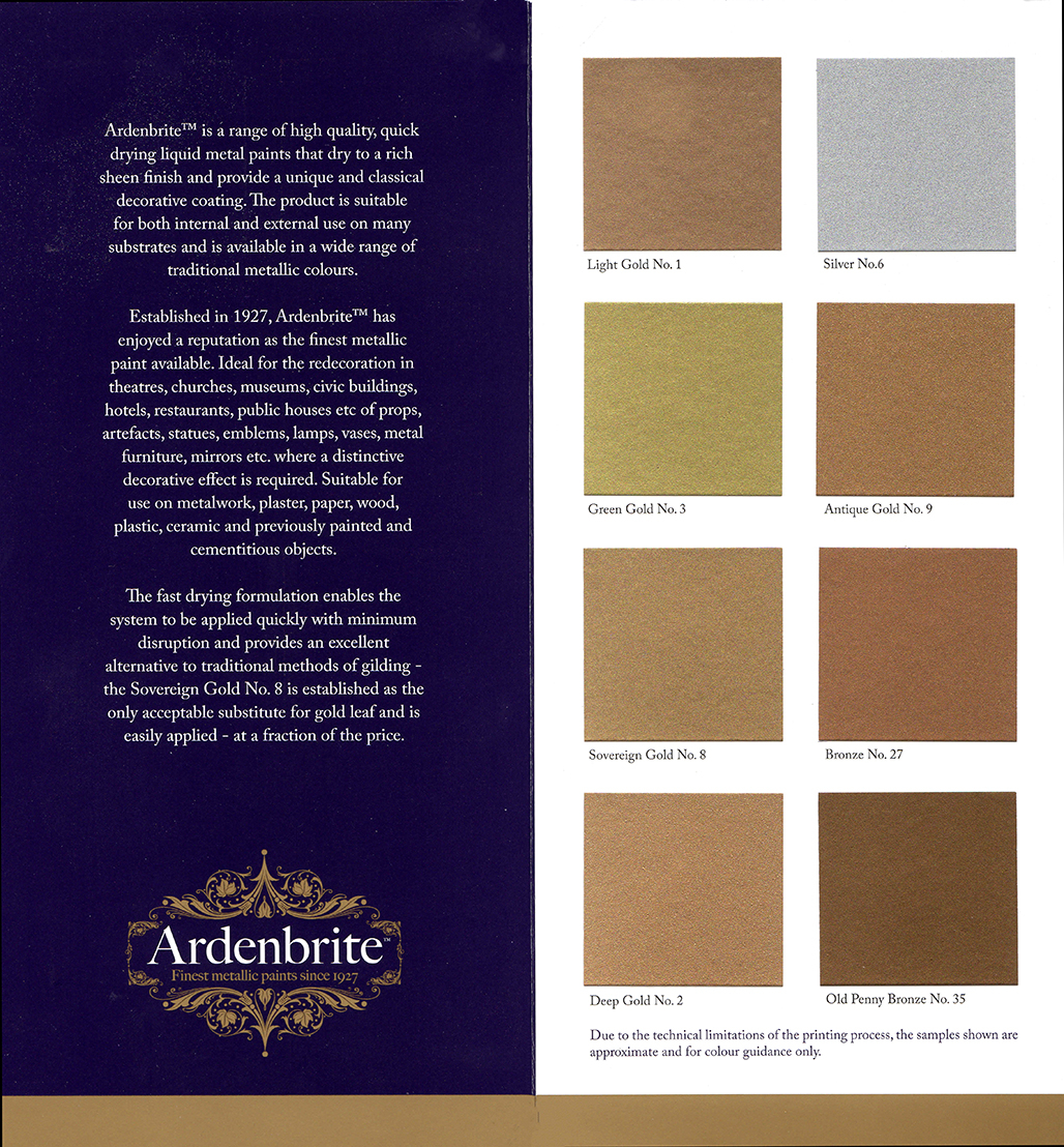 Ardenbrite : Colour Chart