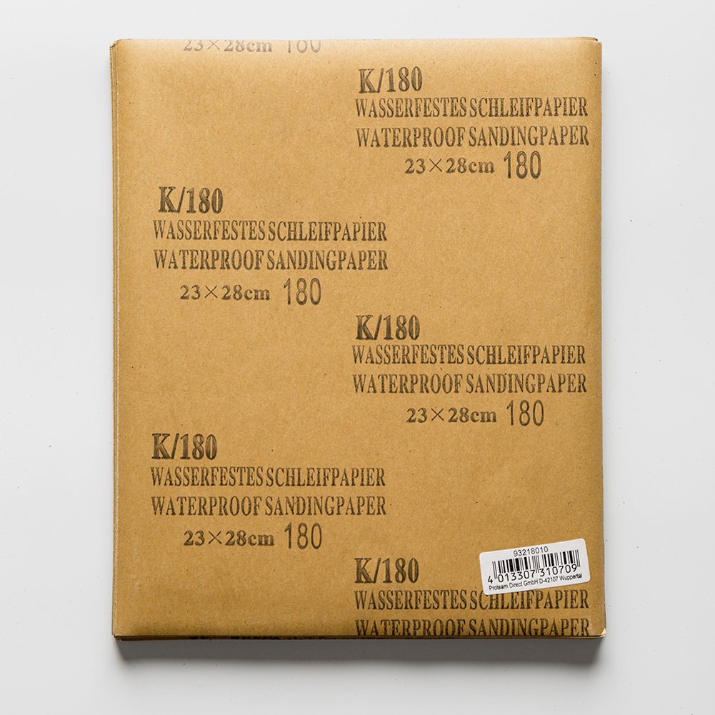 RTF Granville : Aluminium Oxide Wet/Dry Abrasive Paper : 50 Sheets : Grade 180