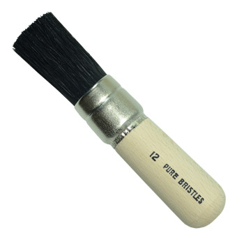 Handover : Black Bristle Stencil Brush : #12 - 3/4 in
