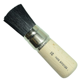 Handover : Black Bristle Stencil Brush : #16 - 1 in