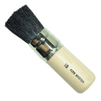 Handover : Black Bristle Stencil Brush : #18 - 1 1/8 in