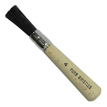 Handover : Black Bristle Stencil Brush : #4 - 1/4 in