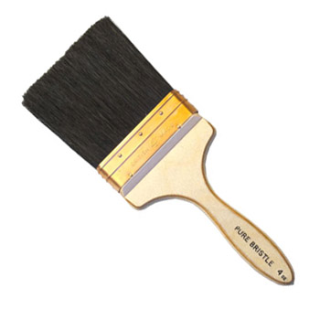 RTF Granville : Copper Bound Black Bristle Wall Brush : 4 inch