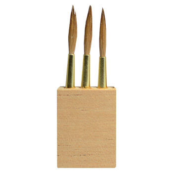 Handover : Sable Pencil Overgrainer Brush Heads in Wood Block : 1 in