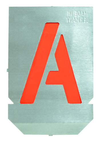 Handover : Set of Metal Lettering Stencils : A-Z : 100mm