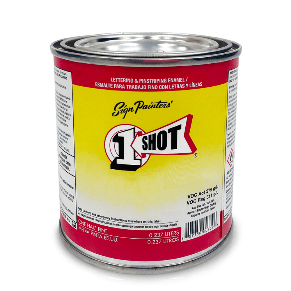 1 Shot : Low VOC : Signwriting Enamel Paints : 236ml (1/2 Pint)