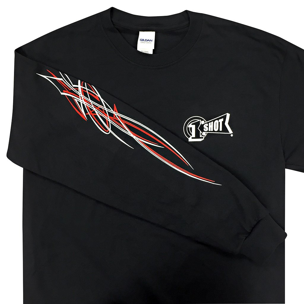 1Shot : 'Classic' Long Sleeved Tee : Black : XL