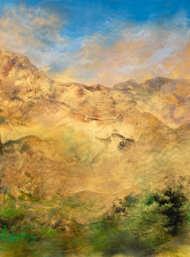 Nancy Reyner Gold leaf with Acrylic Handover