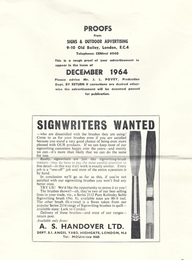 Signwriters Wanted
