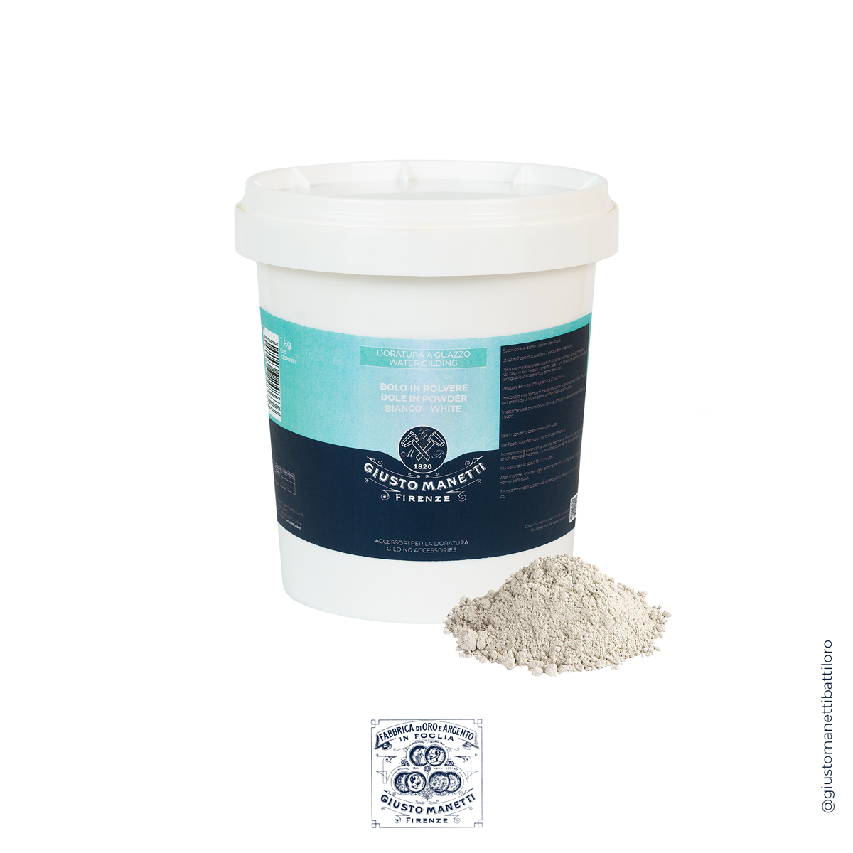 Manetti : Powder Bole : White : 500g